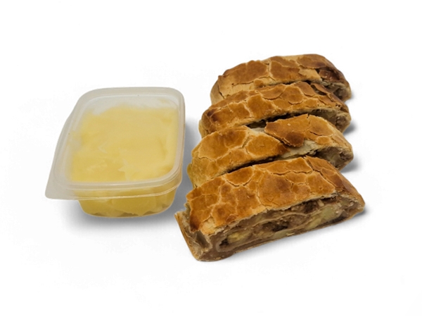 Apfelstrudel per 4 met vanillesaus